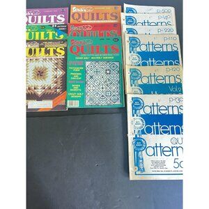 Lot of 13 Quilt Patterns and Books Stitch N Sew Vtg Blue Ribbon First Embroidery